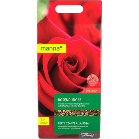 Manna engrais pour rosiers 1 kg engrais pour fleurs, engrais pour parterres, engrais pour lits de fleurs, engrais pour balcon