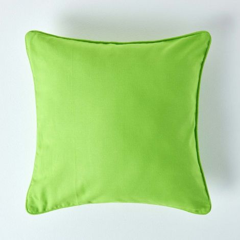 HOMESCAPES Housse de coussin Uni Vert, 45 x 45 cm