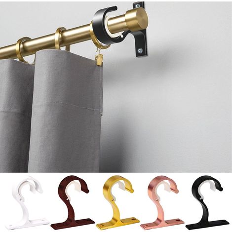 Supports de tringle à rideaux simples, crochets muraux robustes, supports de tringle à rideaux épais, crochets décoratifs pour salon