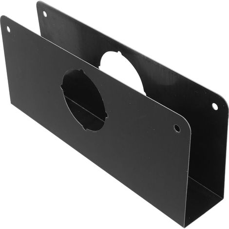 de renfort de serrure extérieure noire 23 x 10 cm en acier (1/5)