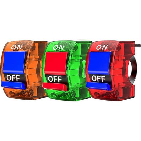 pièces Interrupteur de phares de moto en cas de panne, interrupteur portable pour robinet, interrupteur fixe pour clignotants et klaxon de moto (couleur aléatoire)-4.7X2.5cm-Random Color
