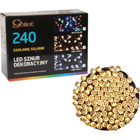 Luces solares LED para árbol de Navidad - 240 luces blancas cálidas (1/5)