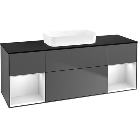 V&B Waschtischunterschrank Finion 160x60,3x50,1cm, Rg w m Lac, Anthrac. m (1/2)