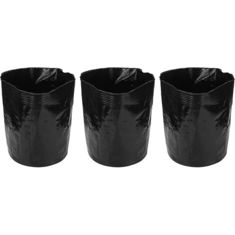 15pcs sac de pépinière en plastique noir épaissi pour plantes fruits fleur sacs de culture pot de semis. (1/3)