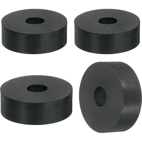 4 x Rubber Washers 40 mm OD x 12 mm ID x 15 mm Thick Plastic Spacer Flat Anti-Vibration Round for Domestic Industrial Machines (1/5)