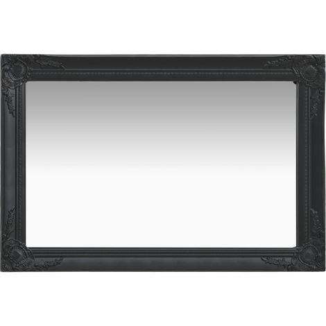 vidaXL Specchio da Parete Stile Barocco 60x40 cm Nero