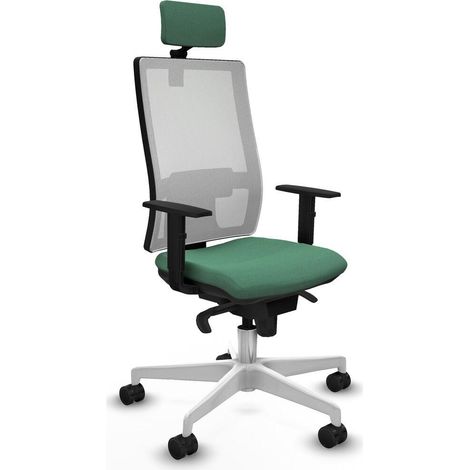 Piqueras et Crespo Chaise de bureau vert émeraude ergonomique (1/3)