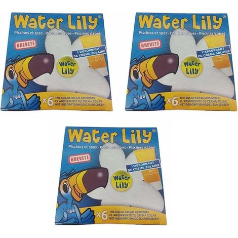 Water Lily - Absorbent Flowers, Against Oily Dirt Such as Oils and Sunscreens in Swimming Pool, Hot Tub (1/5)