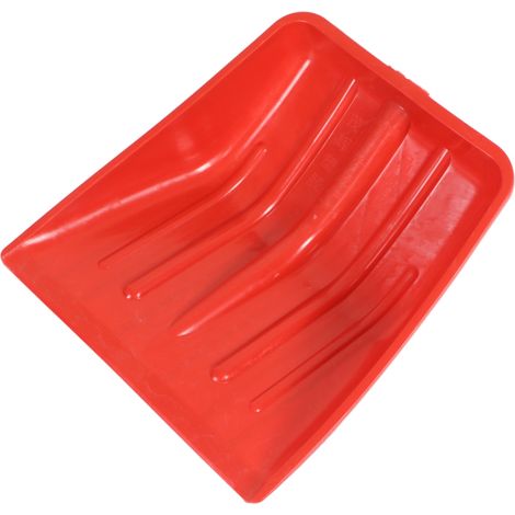 Schneeschaufel, rot, aus verdicktem PP-Kunststoff, verschleißfest, robust, kindersicher, 48 x 44 cm / 18,9 x 17,3 Zoll (1/5)