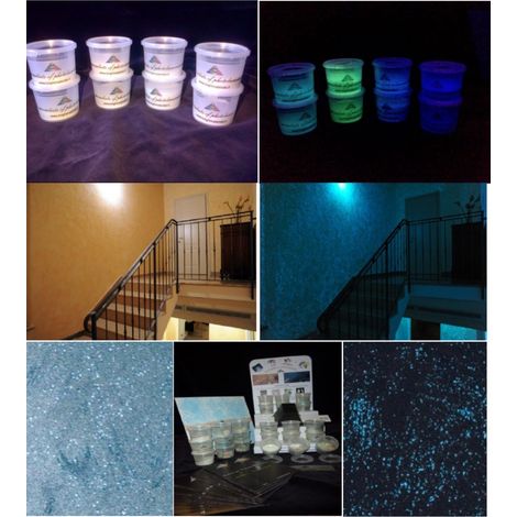 50gr Additivo in granuli di vetro luminescente pitture murali EXTRA FORTE Colore - Acquamarina (1/5)