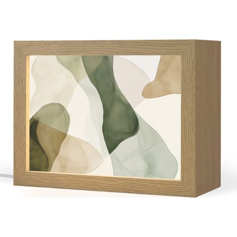 TABLE LAMP Japandi - Abstract - Green 20x15 cm