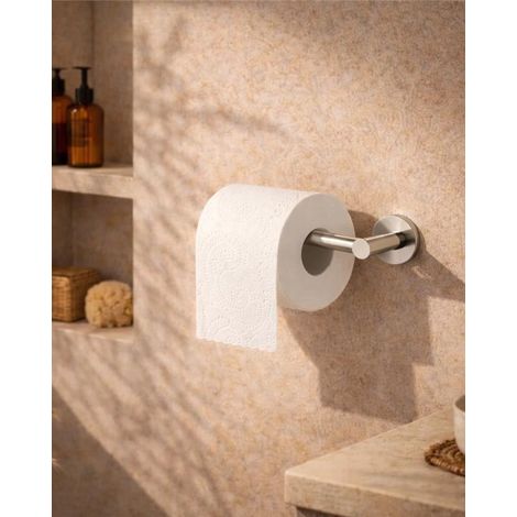 Exagonshop Portarotolo in acciaio nichel spazzolato Minimal