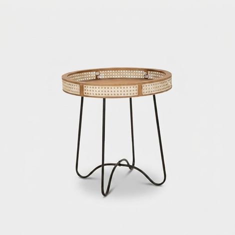 Runder Couchtisch aus Metall und MDF Fuji (1/4)