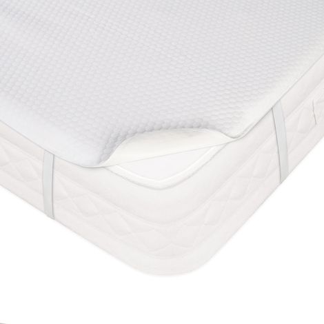 Protège-matelas 100x200 cm, alèse matelassée blanche (1/3)