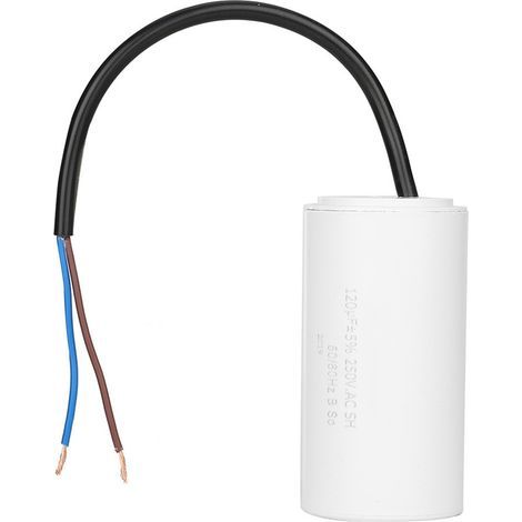 CBB60 120uF 250V AC 50/60Hz Anlaufkondensator mit Kabeln, für Luftkompressormotor (1/5)