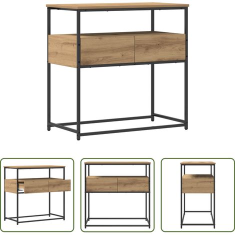 vidaXL Bois d'ingénierie -  Table console Chêne artisanal 75 x 40 x 75 cm Bois d'ingénierie (1/5)