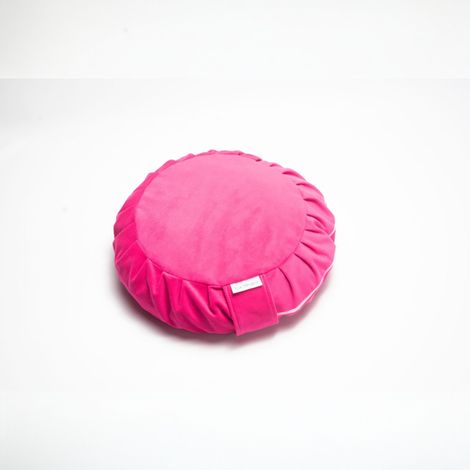 Cuscino da meditazione, zafu con grano saraceno - rosa confetto (1/2)