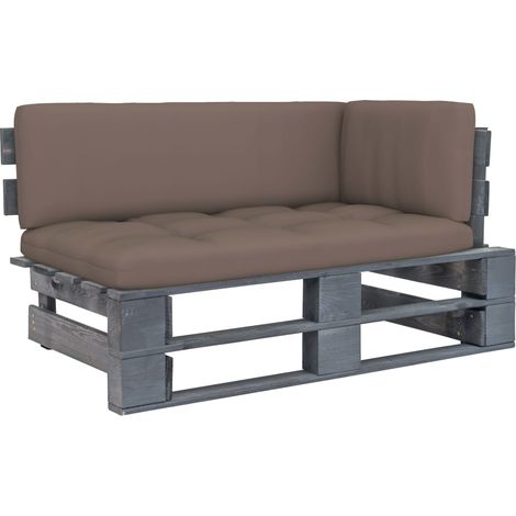 Outdoor-Ecksofa Paletten Kiefernholz Imprägniert Grau (1/5)