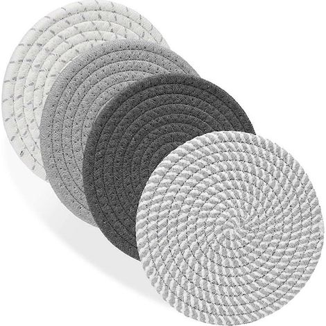 Set mit 4 Untersetzern für heiße Speisen, 18 cm (7 Zoll), hitzebeständige Untersetzer (1/5)