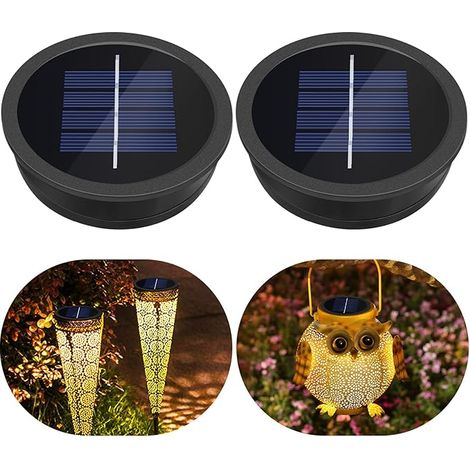 Set di 2 lanterne di ricambio Dollare da 7 cm, impermeabili IP44 con luce calda, LED da 600 mAh/1,2 V per illuminazione da giardino esterna. (1/5)