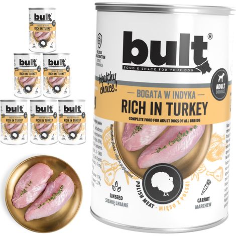 Cibo umido per cani BULT al tacchino, lattina da 6 x 400 g (1/5)