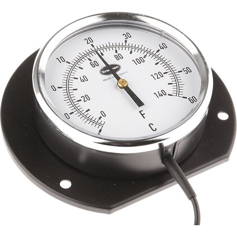 Jauge de température à cadran RS PRO -20°C +60°C ( Prix pour 1 ) (1/3)