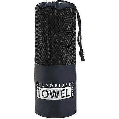 Serviette de plage en microfibre pour adultes, serviette de voyage, serviette de bain, serviette de sport, séchage rapide-4080CM-Black