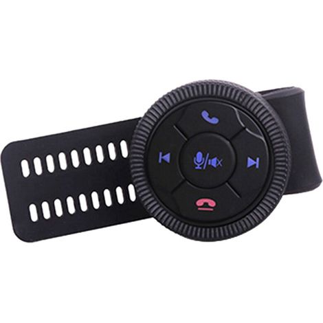 Commande au volant universelle pour voiture, sans bouton rond intelligent à 5 boutons, commande latérale noire-AquaForge (1/5)