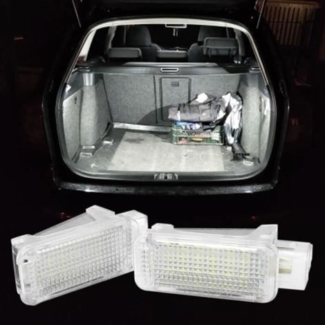 pair 2 pièces LED Feux blanc de xénon sous porte sous pied Lampe de coffre pour VW Touareg Tiguan Passat Audi A4 A6