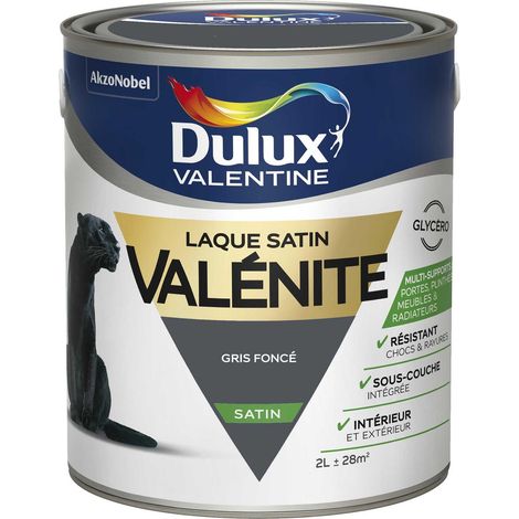 [PROMO] Peinture Laque Valénite Satin Gris Foncé (RAL 7015) 2 L - Dulux Valentine (1/4)