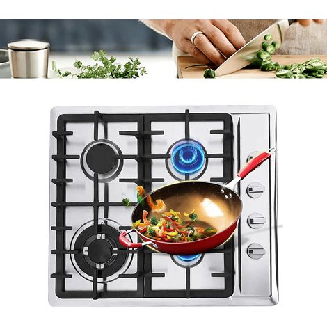 Piano cottura a gas in acciaio inox a 4 fuochi da incasso Cucina a gas indipendente per gas naturale e propano