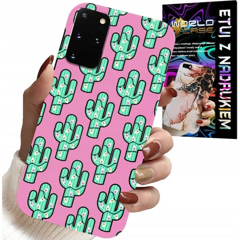 Custodia per Samsung Galaxy S20 Plus - cactus, cactus su sfondo rosa + lamina (1/5)