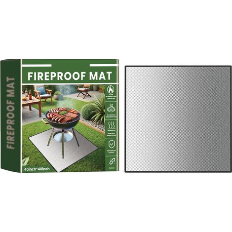 Tapis De Protection Pour Barbecue - En Fibre De Verre - Résistant À La Chaleur Jusqu'à 650 °C - Pour Extérieur Et Camping - 1 Pièce (1/5)