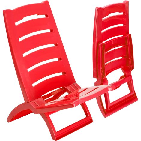 Sedia da spiaggia rossa TIRRENO