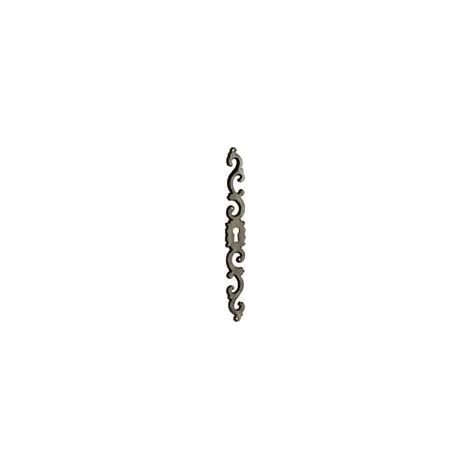 Poignée de porte d'entrée zamac – Décor vieil argent – Hauteur 175 mm – Largeur 20 mm – Sens gauche – Fosun