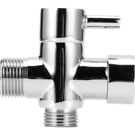 Robinet inverseur 3 voies pour douche de salle de bain, compatible avec pommeau de douche à main et pommeau fixe, séparateur d'eau 7/8 C (1/5)