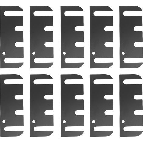 Lot de 10 cales de charnière de porte en acier inoxydable avec revêtement pour l'alignement des portes et le comblement des espaces (1/5)