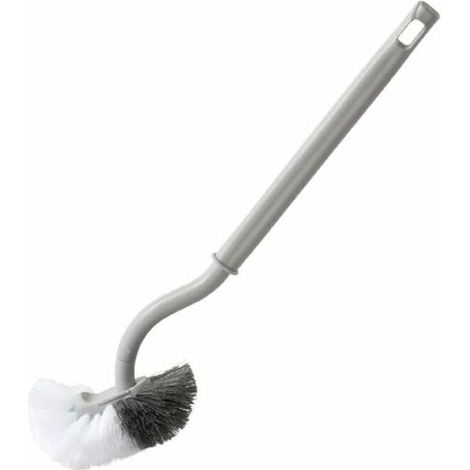 Brosse de Rechange Brosses à WC, Brosse de Toilette en Plastique à Long Manche avec Poils multifonctionnels pour la lèvre inférieure et Le Nettoyage en Profondeur (1/4)