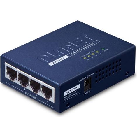 Planet 4-Port 802.3at 30W High Power, hpoe-460
