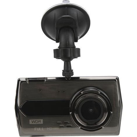 Caméra embarquée pour voiture, enregistreur vidéo numérique (DVR), écran IPS 4 pouces, grand angle 170°, double objectif, 1080p, universelle, noire (1/5)