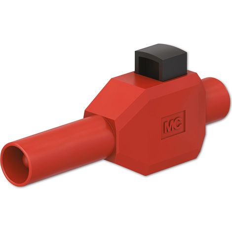 Adaptateur fiche de sécurité STÄUBLI, 22.3007-22, 4 mm, rouge, 600 V, CAT II, 10 A (1/3)