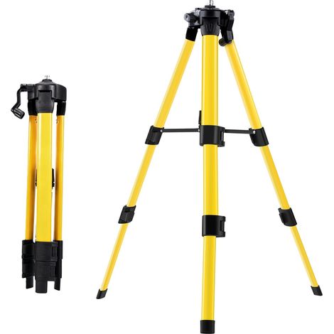 Trépied Télescopique pour Niveau Laser 38-100cm, Filetage 5/8" (1/5)