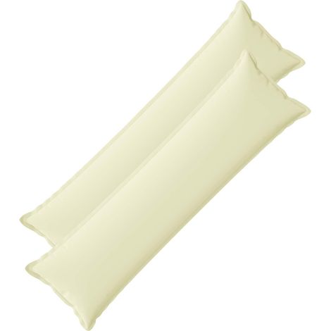 vidaXL Funda de almohada 2 uds. HOUTEN Crema 40 x 145 cm Poliéster (1/2)