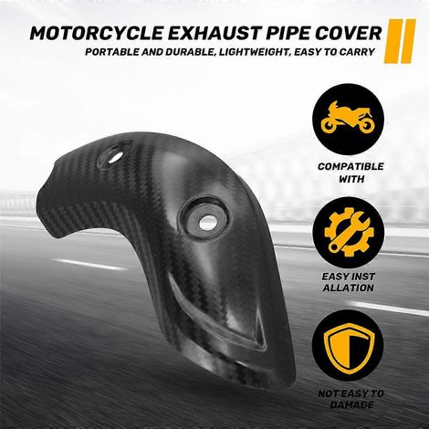 Cache anti-brûlure pour tuyau d'échappement de moto, cache pour tuyau central -- (1/5)