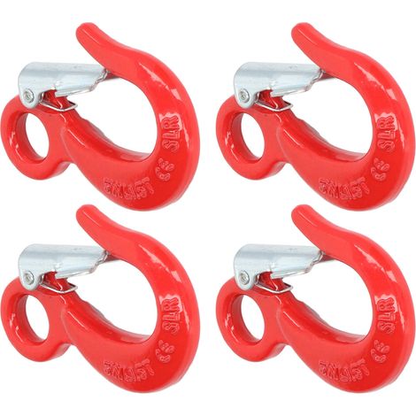 Lot de 4 crochets glissants en acier allié renforcés traités par trempe à chaud pour levage sûr et pratique (1/5)