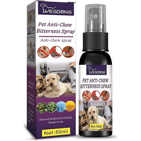Spray amer pour animaux domestiques : empêche les chiens de mordre ou de griffer les tables et les chaises. (1/4)