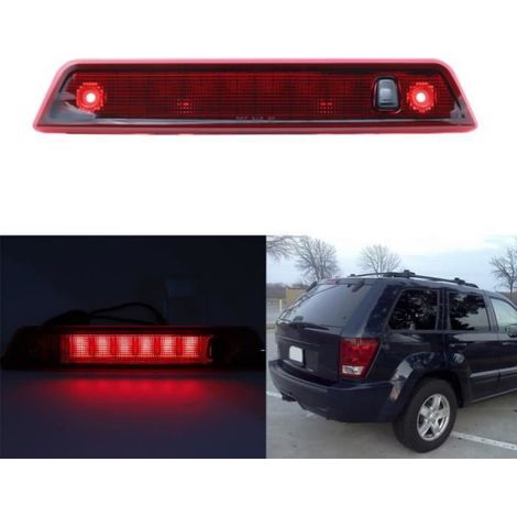 Feu Arrière Troisième - LED Stop Haute Position - Pour Jeep Grand Cherokee 2005 À 2010 - Rouge - IP67 - 12 V À 24 V (1/4)