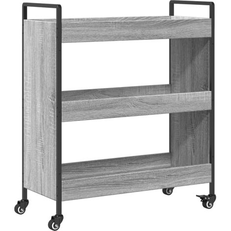 Maison Exclusive - Carrito de cocina madera de ingeniería gris So