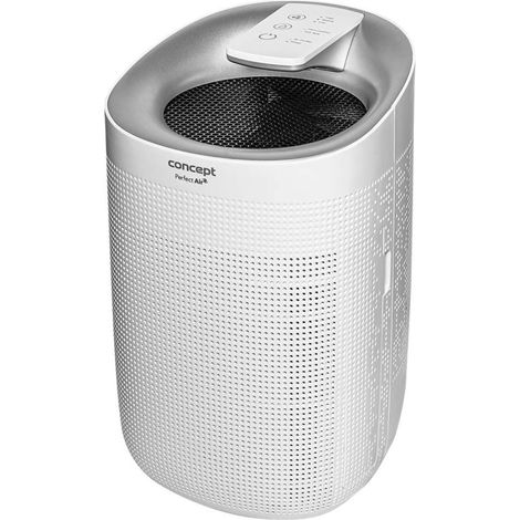 Déshumidificateur avec purificateur d'air, capacité de déshumidification 750 ml/jour, convient pour une surface jusqu'à 25 m², 3 filtres, blanc (1/5)