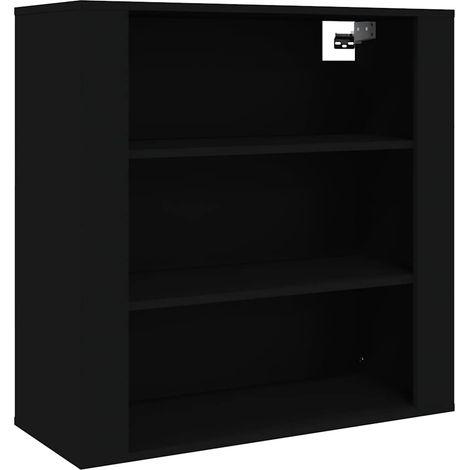 Armoire murale Noir 80x33x80 cm Bois d'ingénierie (1/5)